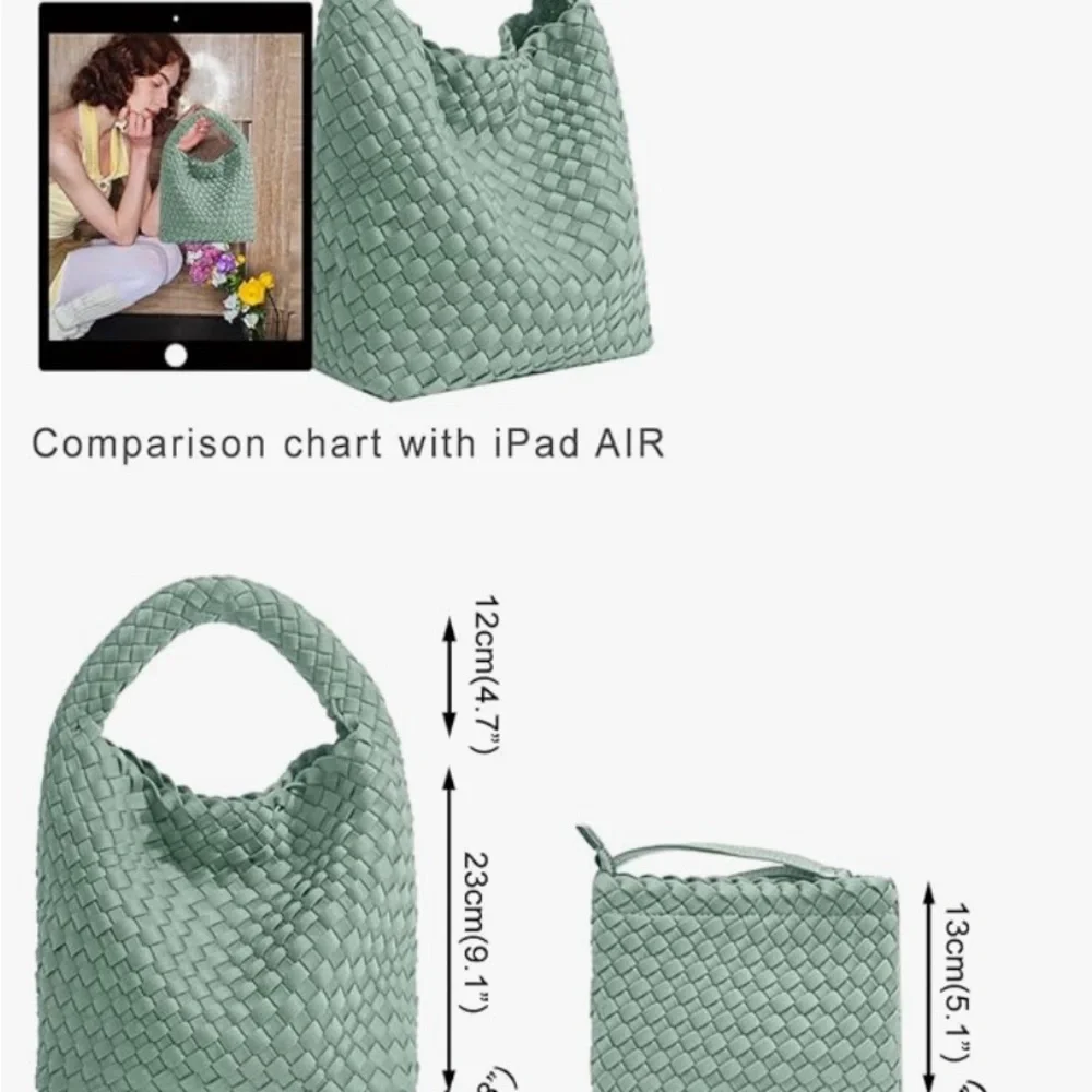 Source Unknown Mint Green Woven Shoulder Bag - Picture 2 of 9